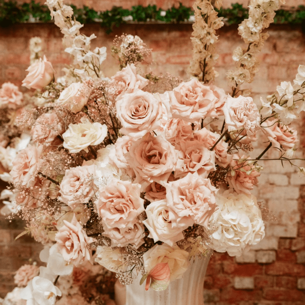 Enchanting Pastel Blooms at Mollie & David’s Countryside Barn Wedding